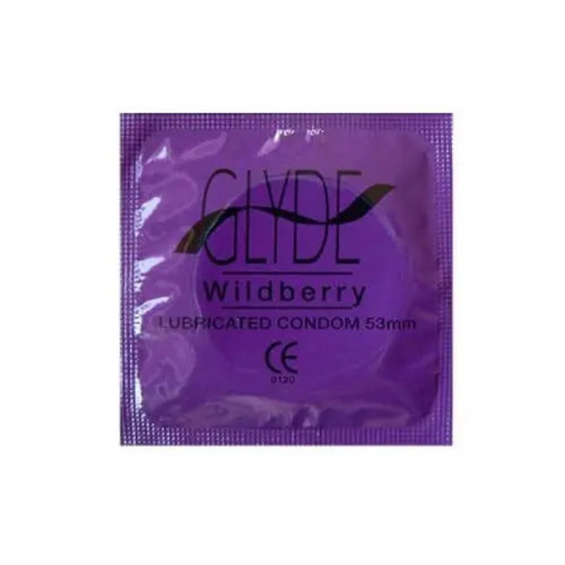 Glyde Ultra Wildberry Flavour Vegan Condoms 100 Bulk Pack (5% VAT)