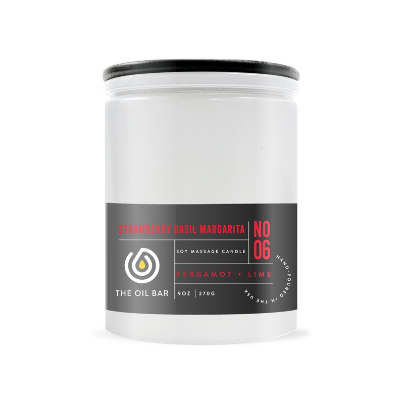 No. 6 Strawberry Basil Margarita Soy Massage Candle
