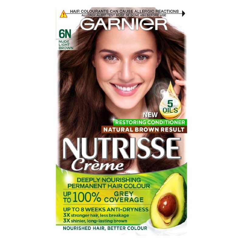 Nutrisse 6N Nude Light Brown Permanent Hair Dye