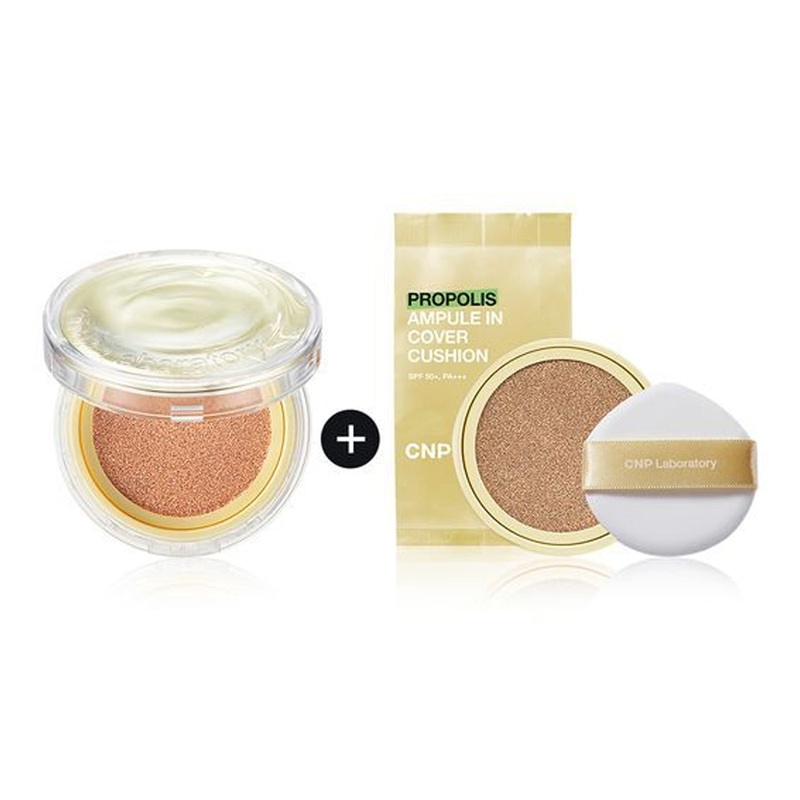CNP Laboratory Propolis Ampule In Cover Cushion 15g Refill Set (Main + Refill) #21 Light Beige