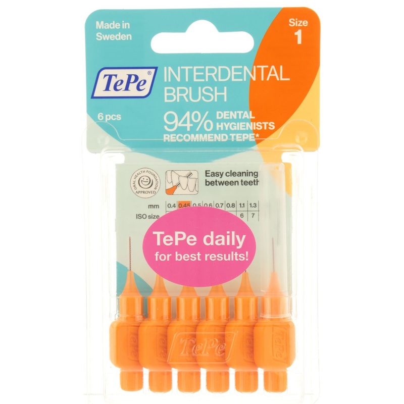 Interdental Brushes Orange 0.45mm 6 units
