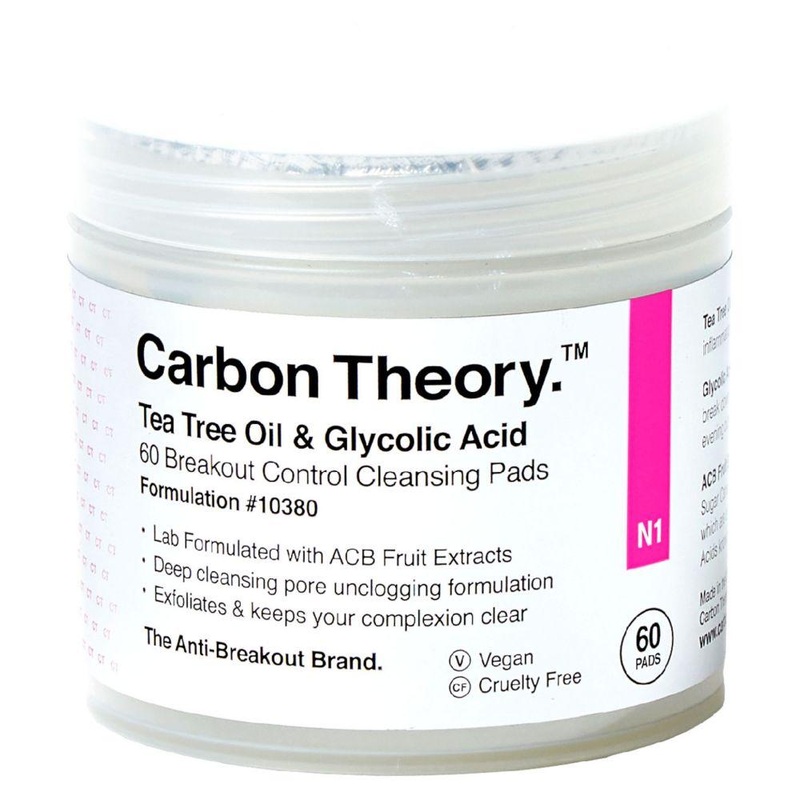 Tea Tree Oil & Glycolic Acid Breakout Control Cleansing 60 Pads
