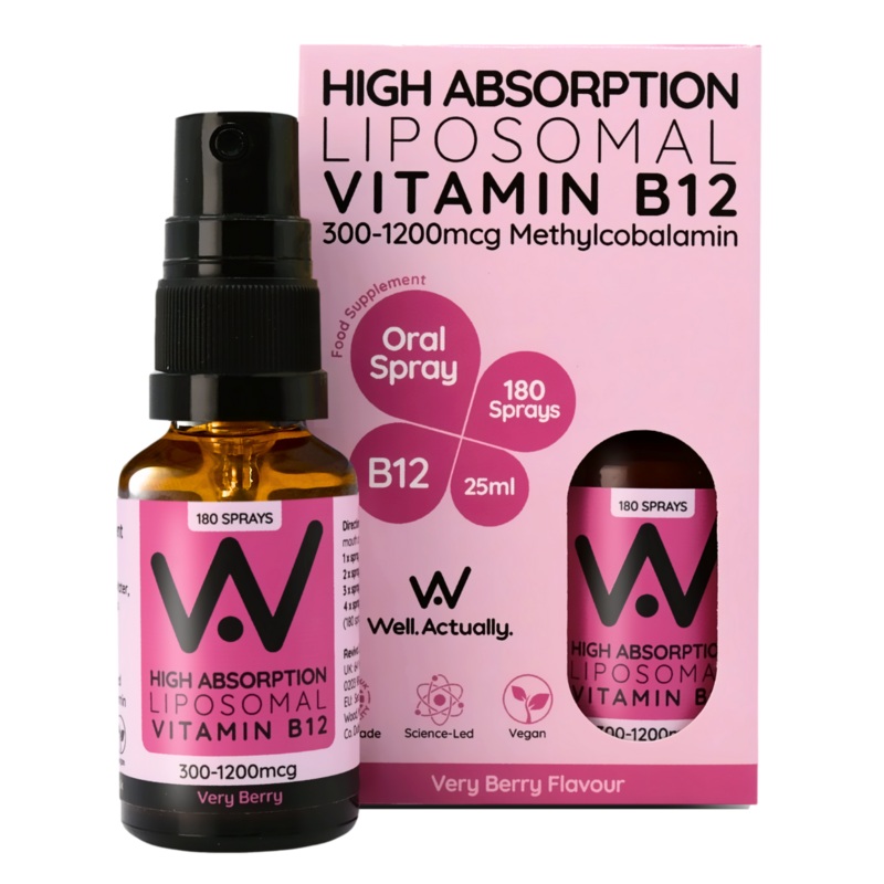 Vitamin B12 Methycobalamin (300 – 1200g) – Liposomal Spray – Very Berry Flavour 25ml
