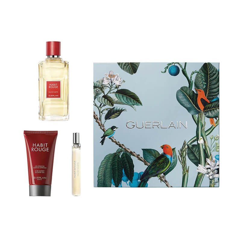 Guerlain Habit Rouge 3pc Set 100ml EDT (M)