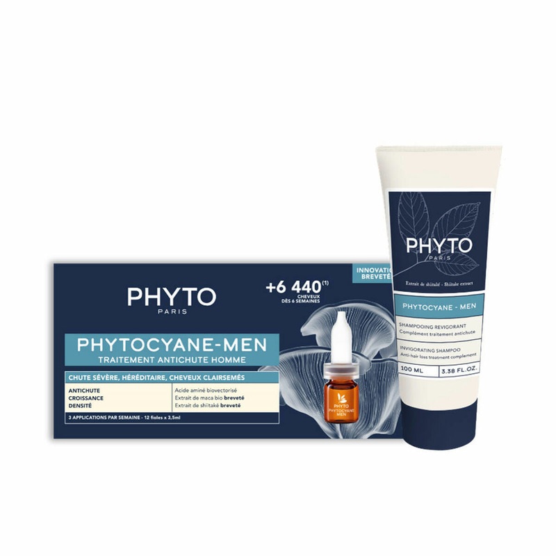 Hair Dressing Set Phyto Paris Phytocyane Tratamiento Anticada Hombre Lote