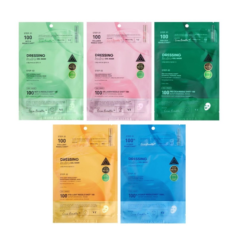 VT COSMETICS Reedle Shot 100 2Step Hydrogel Mask 3ea Pro Cica Reedle Shot 100 x 3ea