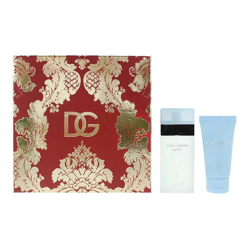 Dolce  Gabbana Light Blue 2 Piece Gift Set: Eau De Toilette 50ml – Body Cream 50ml