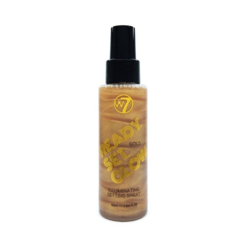 W7 Ready Set Glow Illuminating Setting Spray Gold