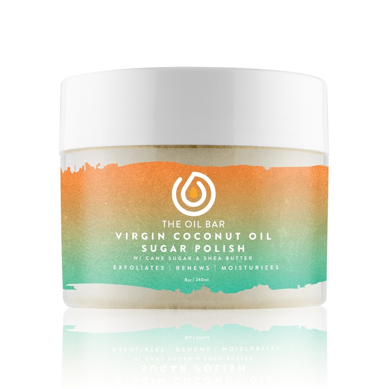 Amber White Virgin Coconut Oil Sugar Polish 8oz
