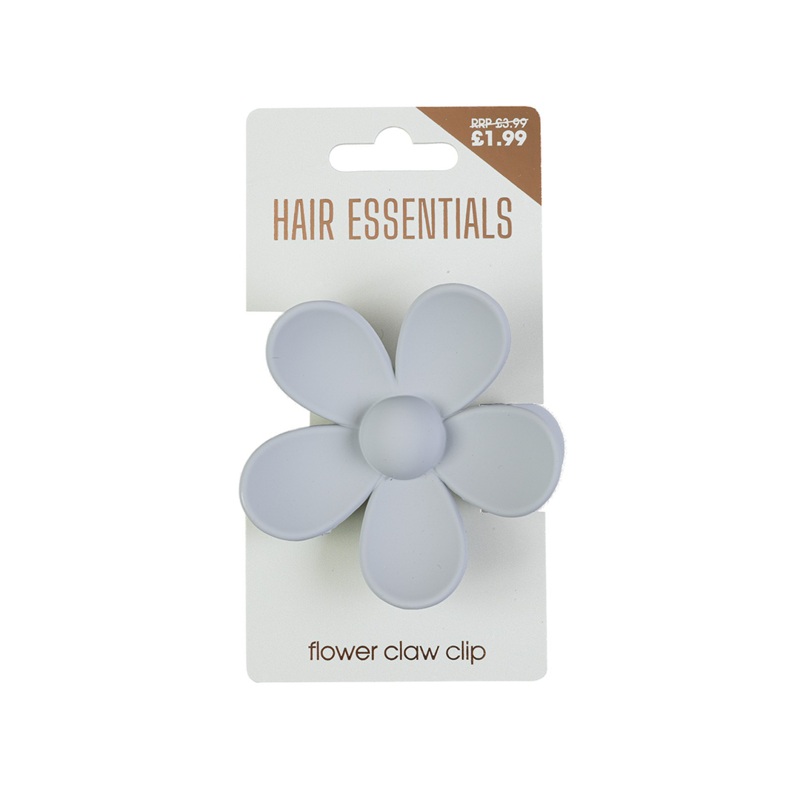 Beauty Outlet Flower Claw Clip Grey BEAU474