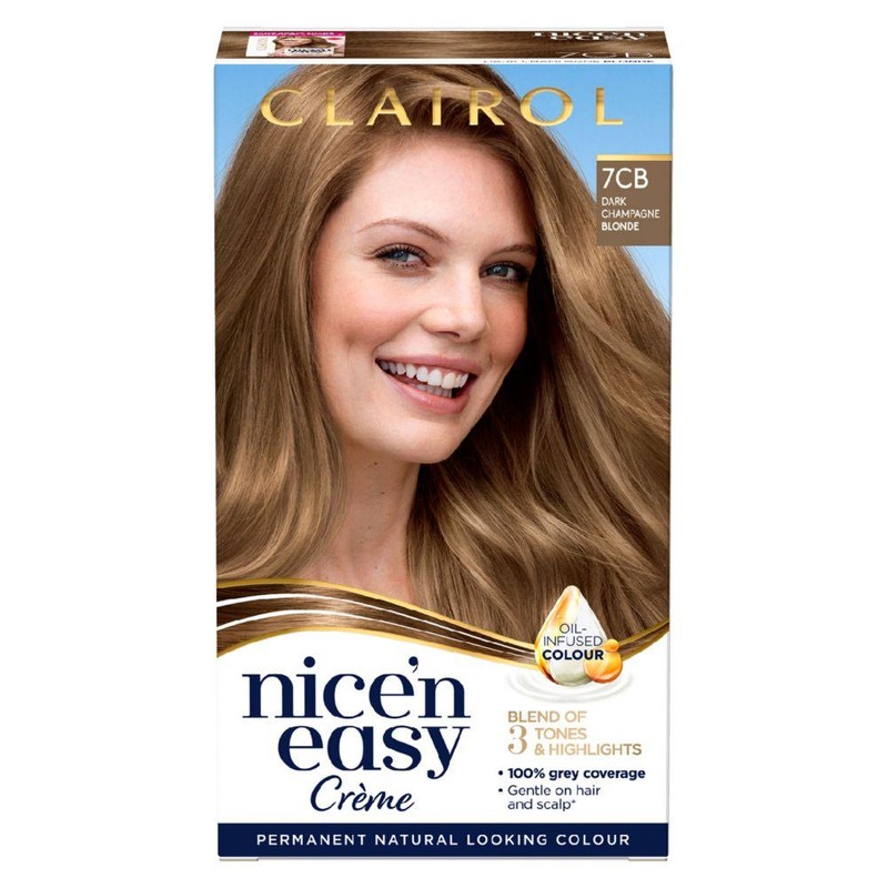 Nice N Easy Permanent Hair Dye 7Cb Dark Champagne Blonde 177Ml