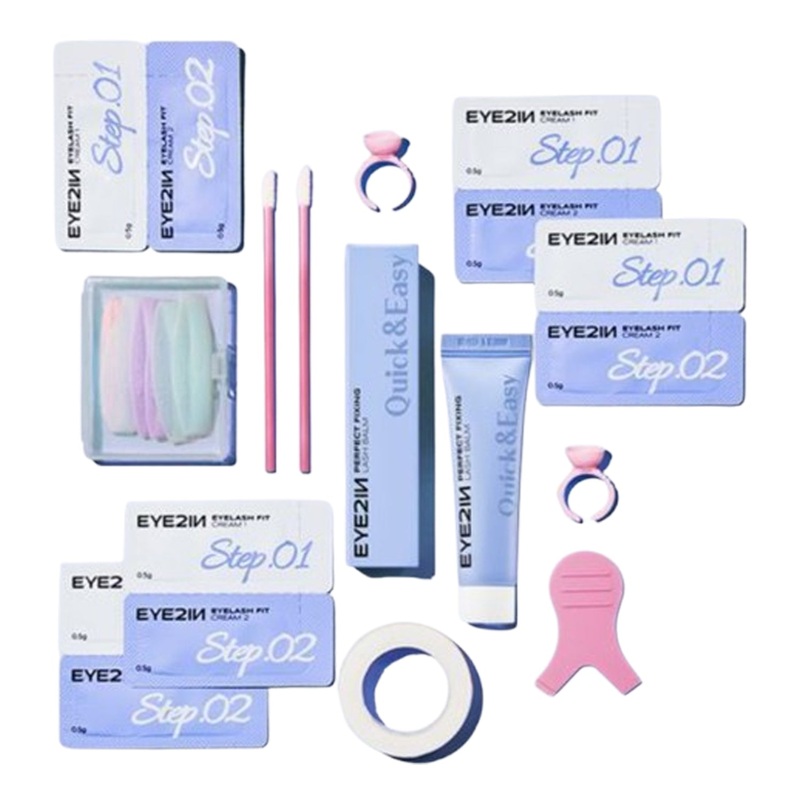 EYE2IN Eyelash Fit Self Perm Trial Kit  5 Uses (Lash Balms Included)