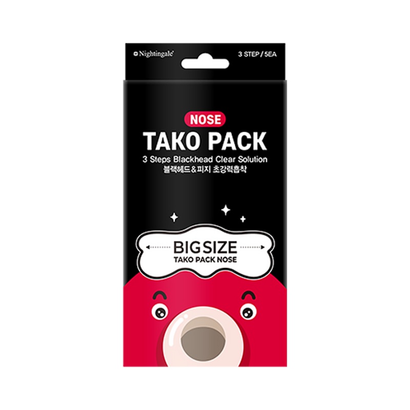 Nightingale 3Steps Blackhead Clear Solution Tako Pack Nose 5ea