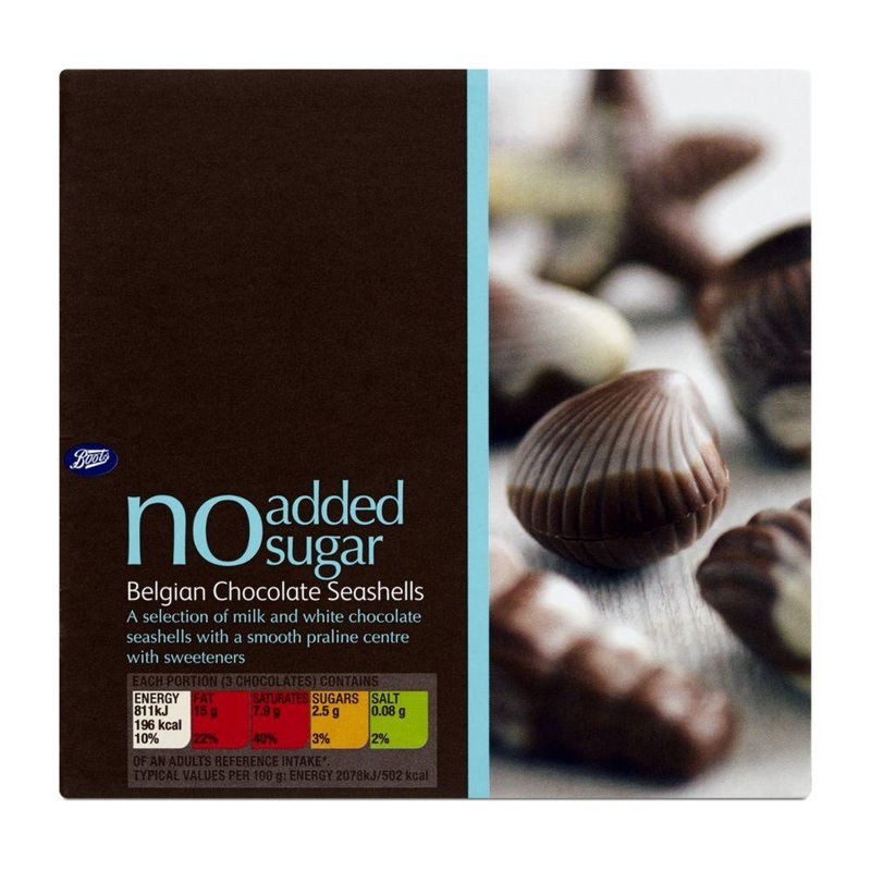 No Added Sugar Belgian Chocolate Seashells – 130G