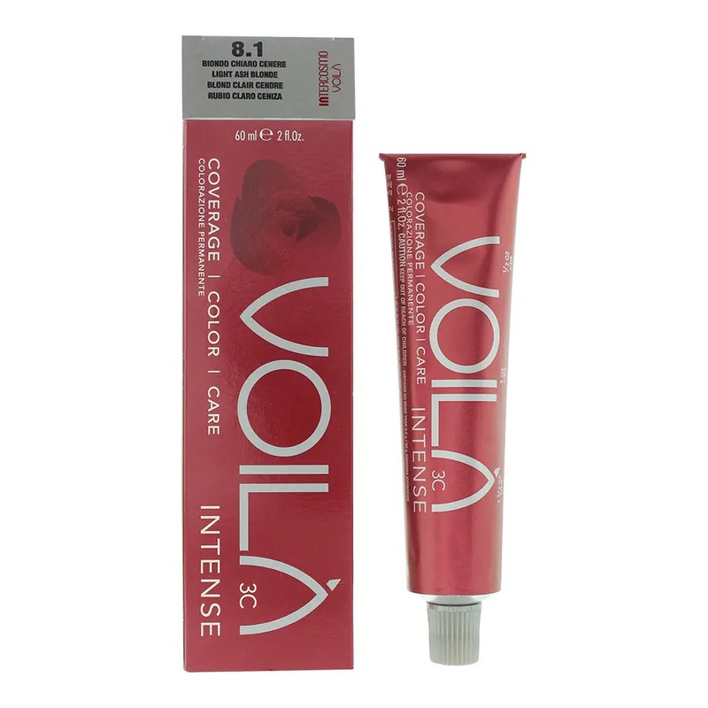 Intercosmo Voil 3C Intense 8.1 Light Ash Blonde Hair Colour 60ml