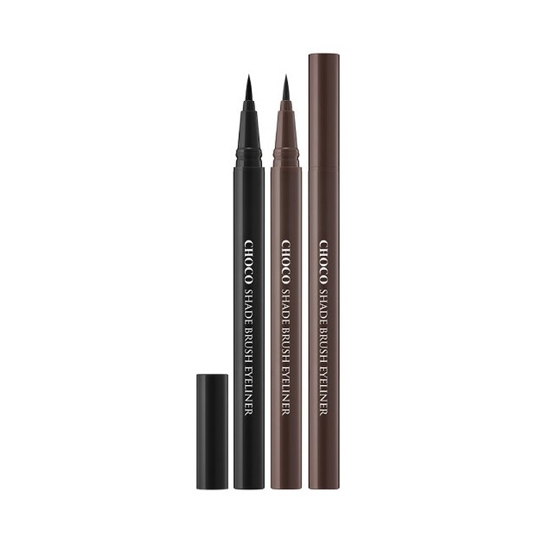 SKINFOOD Choco Shade Brush Eyeliner – 2 Colors #01 Deep Black