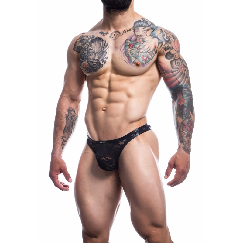 C4M L4CE Thong Black Extra Large