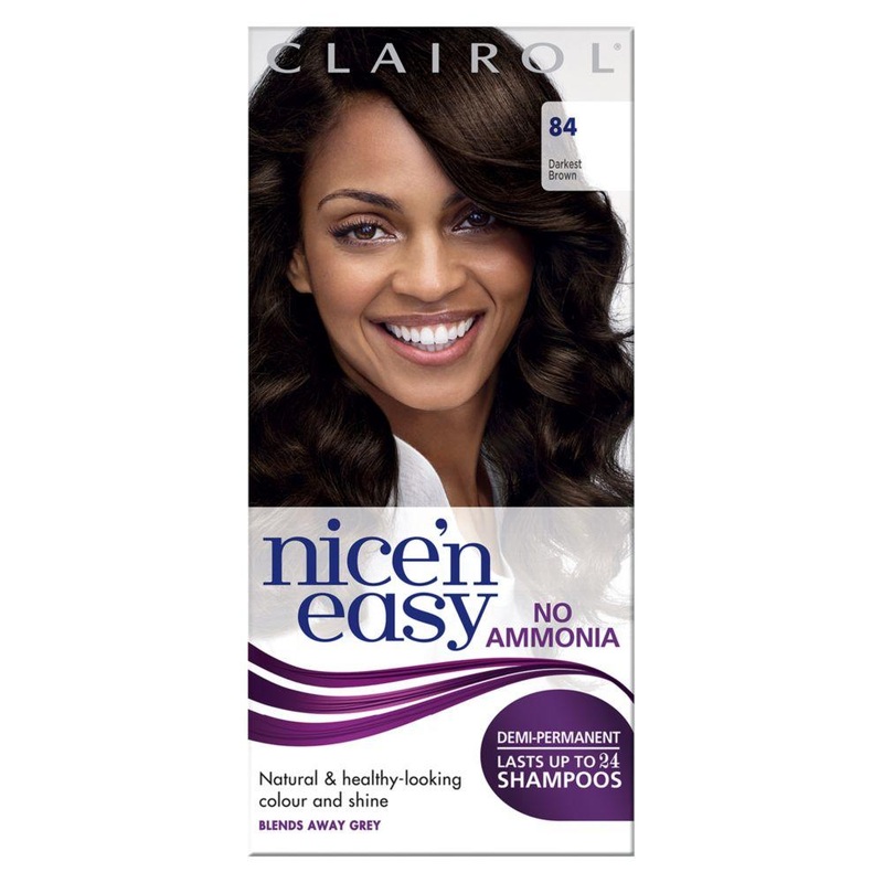 Nice N Easy No Ammonia Semi-Permanent Hair Dye 84 Darkest Brown
