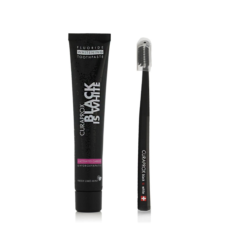 Oral Hygiene Set Curaprox Black is White 2 Pieces