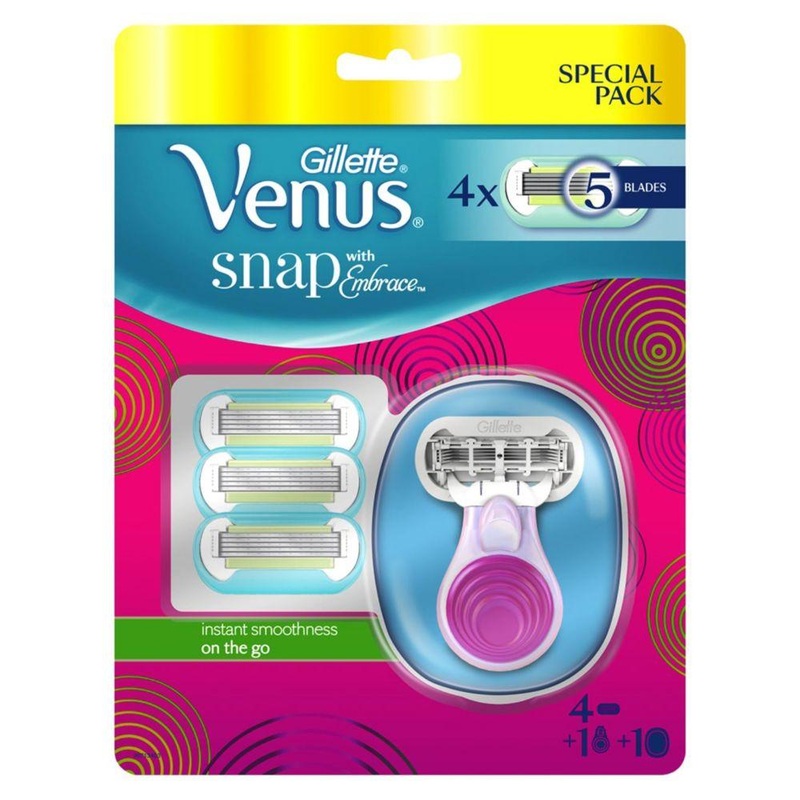 Venus Embrace Snap Women’S Razor + 3 Blade Refills