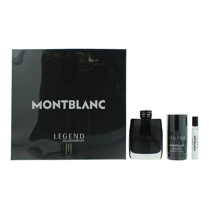 Montblanc Legend 3 Piece Gift Set: Eau De Parfum 100ml – Eau De Parfum 7.5ml – D