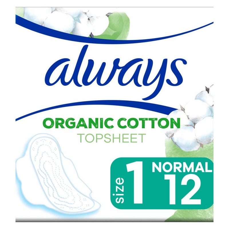 Organic Cotton Protection Ultra Normal (Size 1) Sanitary Towels Wings 12 Pads
