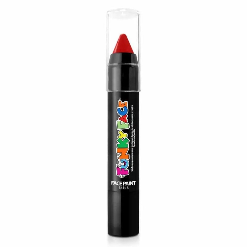 Funky Face by PaintGlow Face Paint Stick  – Bright Red