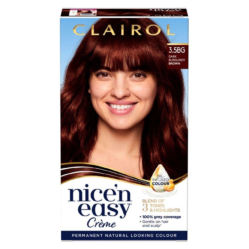 Nice N Easy Permanent Hair Dye 3.5Bg Dark Burgundy Brown 177Ml