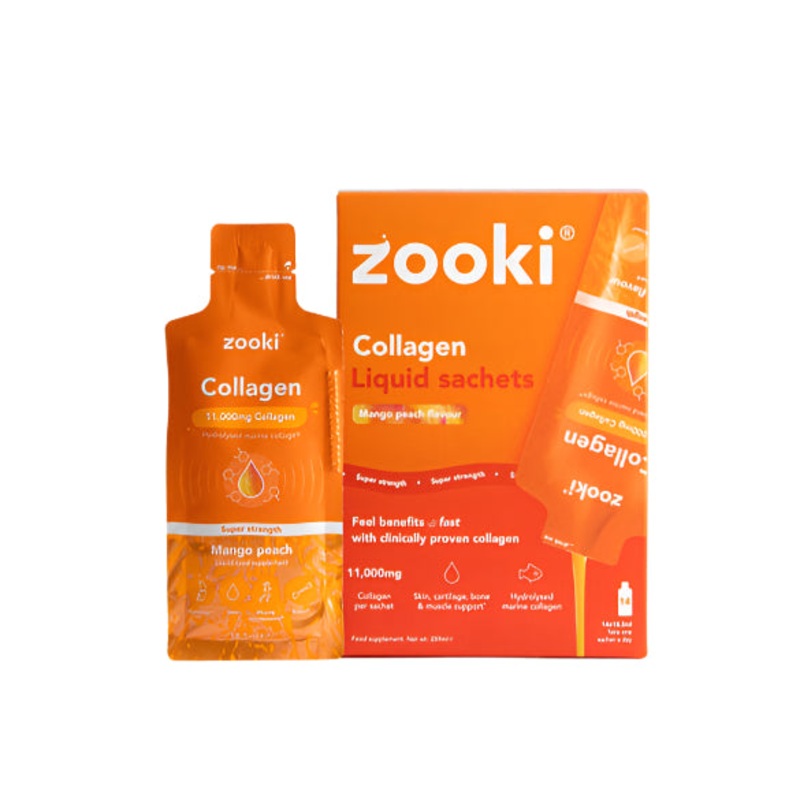 Super Strength Marine Collagen 11,000mg, Mango Peach Flavour 14 Sachet