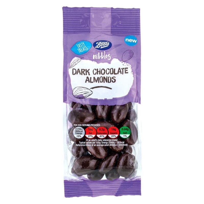 Nibbles Dark Chocolate Almonds – 150g