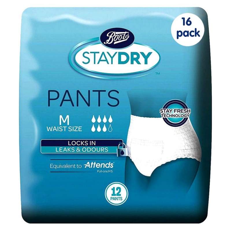 Staydry Pants Medium – 192 Pants (16 Pack Bundle)