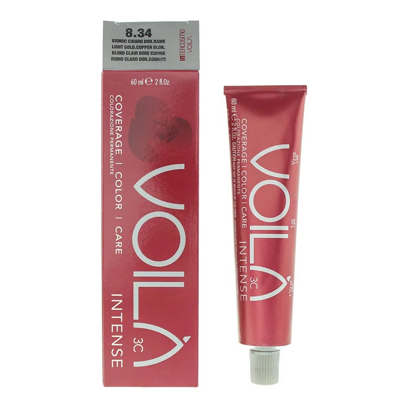 Intercosmo Voil 3C Incense 8.34 Light Golden Copper Blonde Hair Colour 60ml