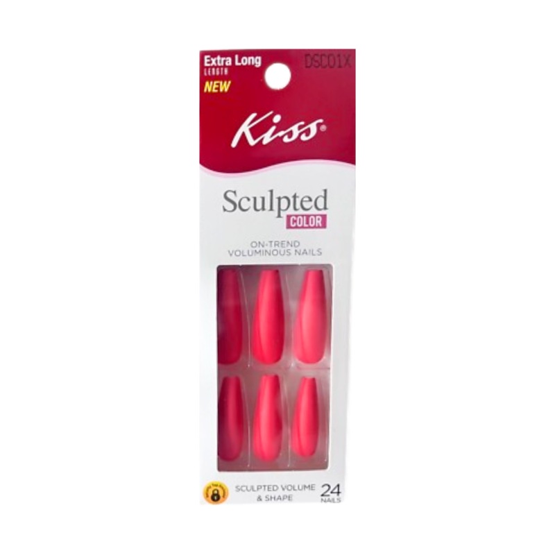 Kiss Nails Sculpted Color 24 Extra Long Nails Way Back Home