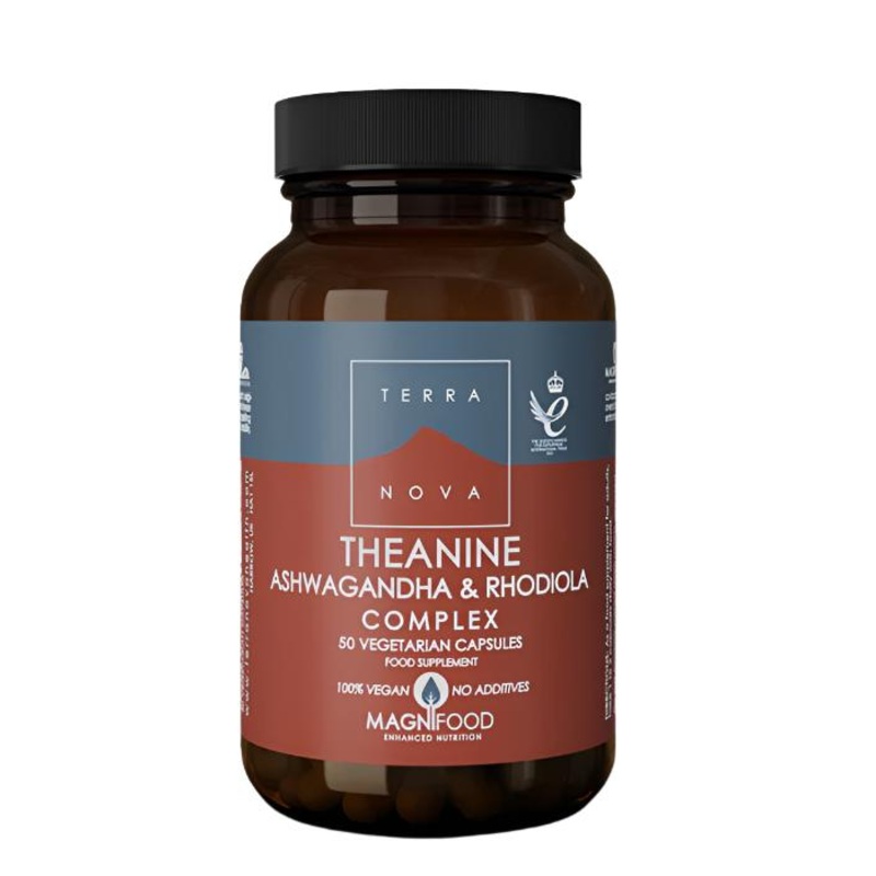 Theanine, Rhodiola & Ashwagandha 50 Capsules