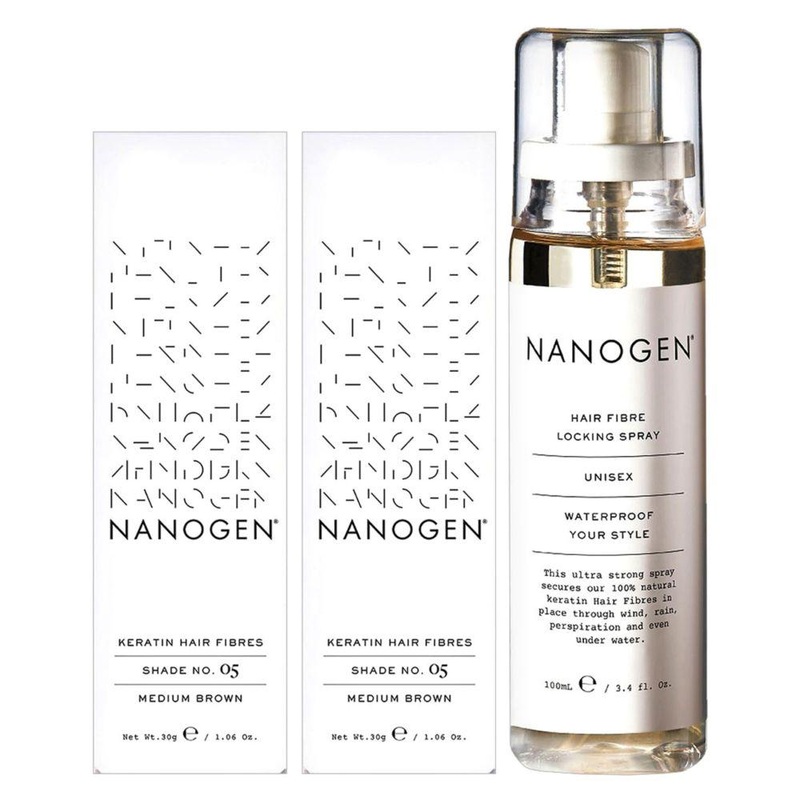 Hair Thickening Keratin Fibres Medium Brown – 2 X 30G Bundle