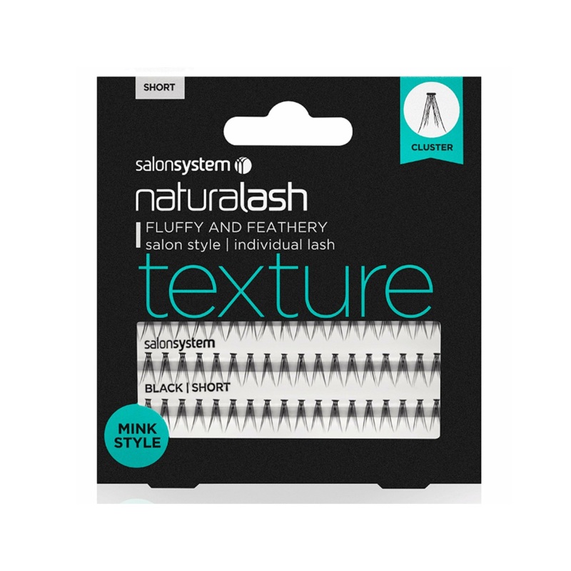 Salon System Texture Mink Style Lashes Black Short