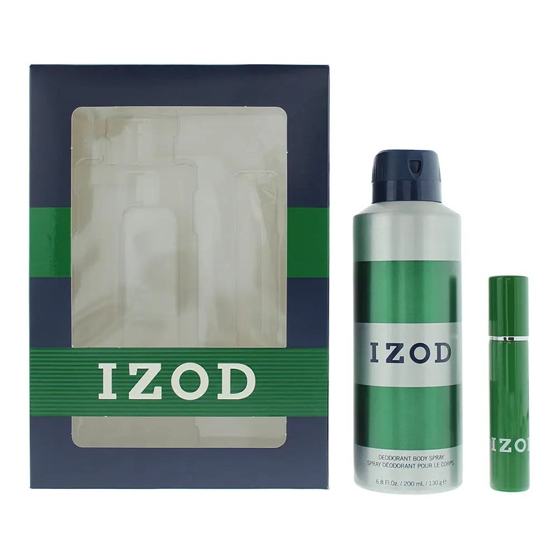 Izod Green 2 Piece Gift Set: Eau de Toilette 15ml – Body Spray 200ml