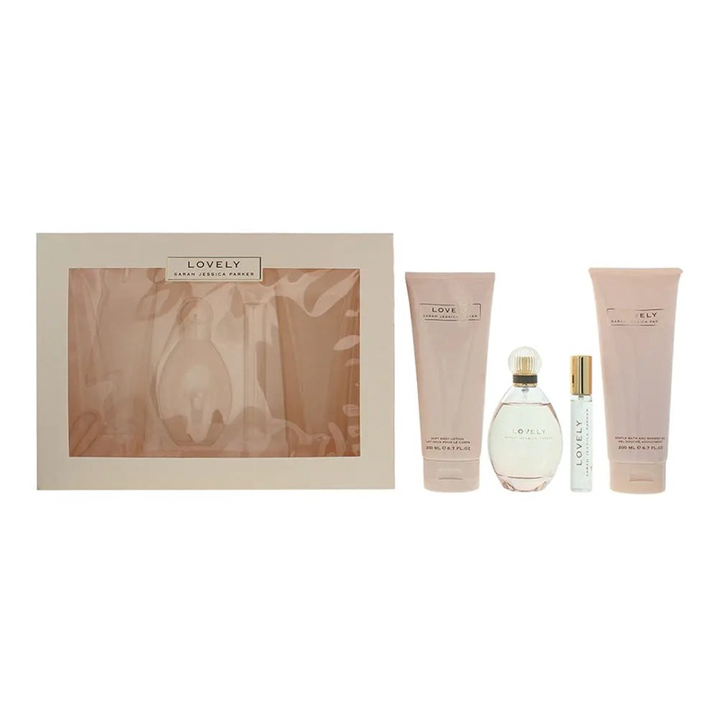 Sarah Jessica Parker Lovely 4 Piece Gift Set: Eau de Parfum 100ml – Body Lotion