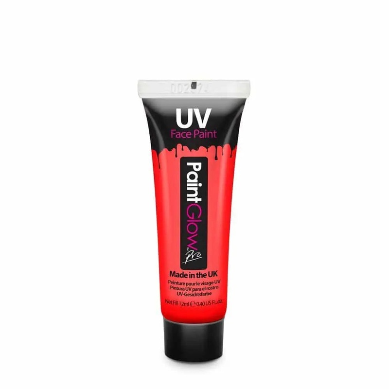 PaintGlow Pro UV Face & Body Paint 12ml  – Red