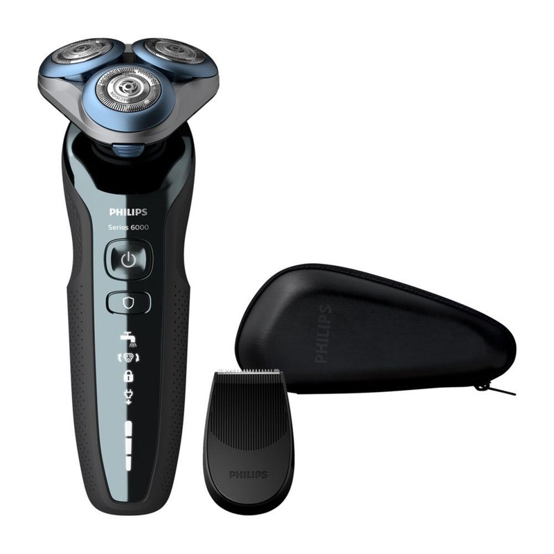 Series 6000 Wet & Dry MenS Electric Shaver With Precision Trimmer Matte Blue