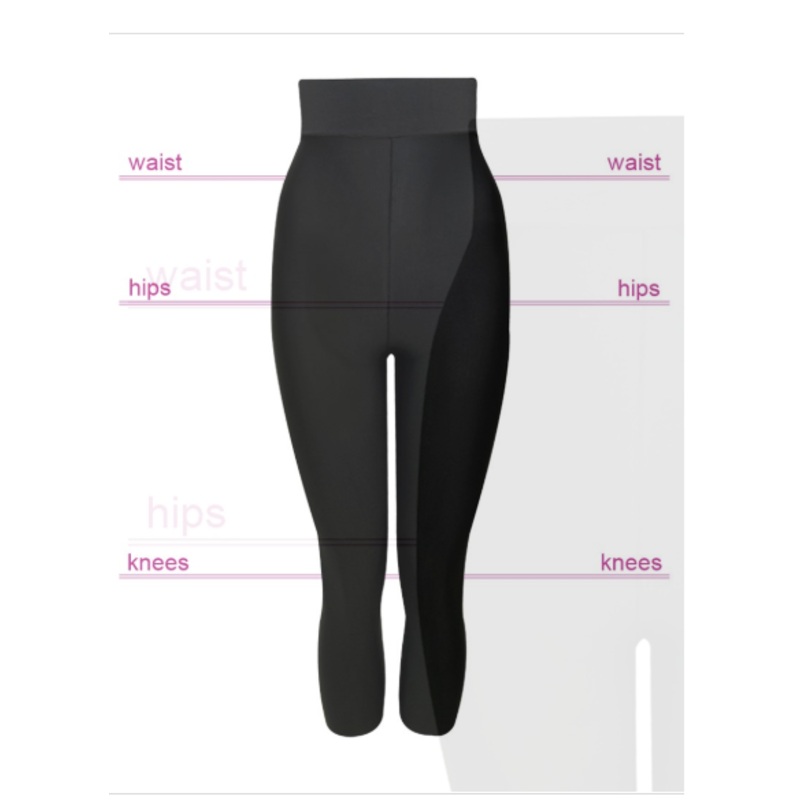 Anti-Cellulite Leggings, Black, Long, large Large Black
