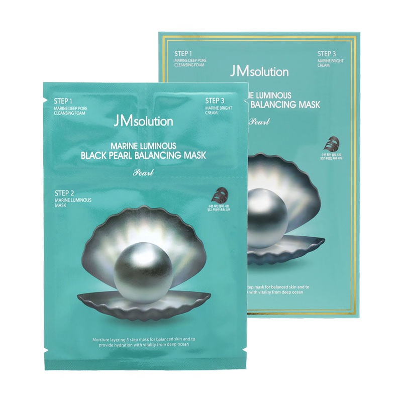 [Expiration imminen] JM Solution Marine Luminous Black Pearl Balancing Mask 10ea
