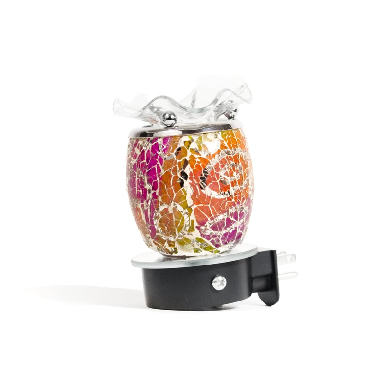 Plug-in Burner:  Red & Orange Mosaic