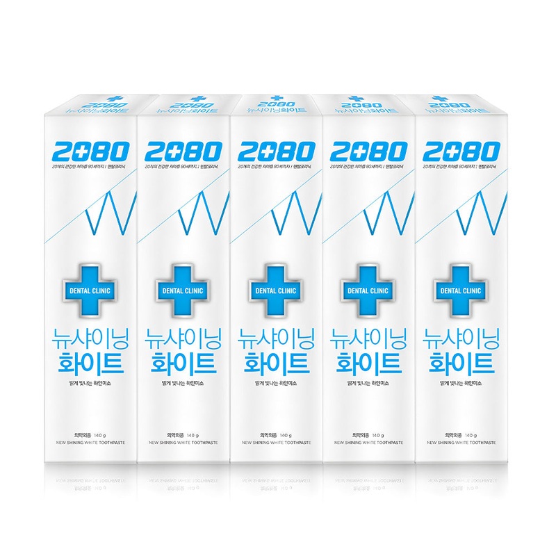 2080 New Shining White Toothpaste 140g x 5ea