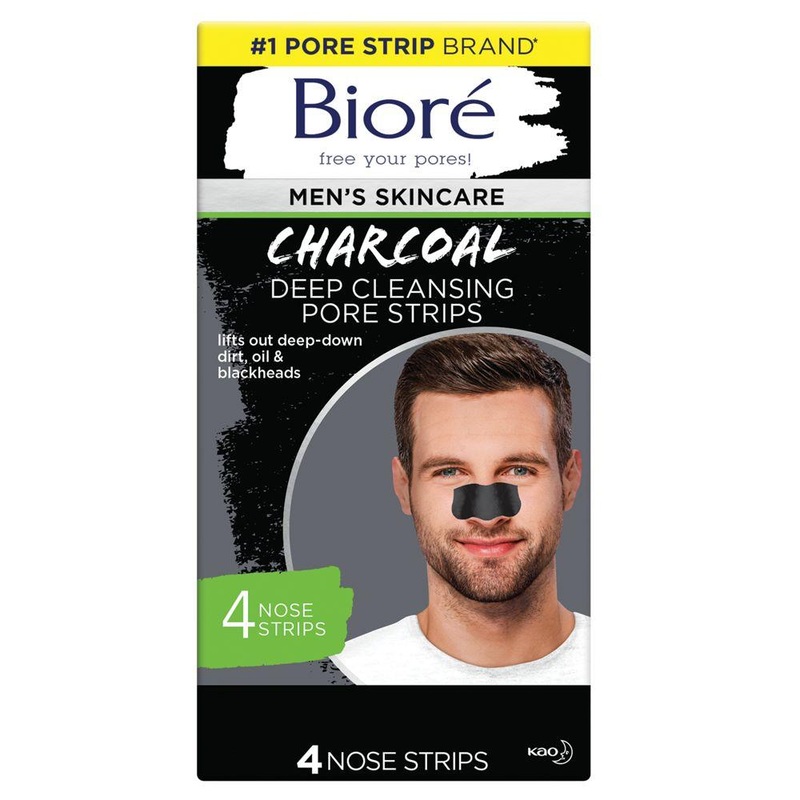Men’S Charcoal Deep Cleansing Pore Strips 4 Nose Strips For Normal To Oily Skin
