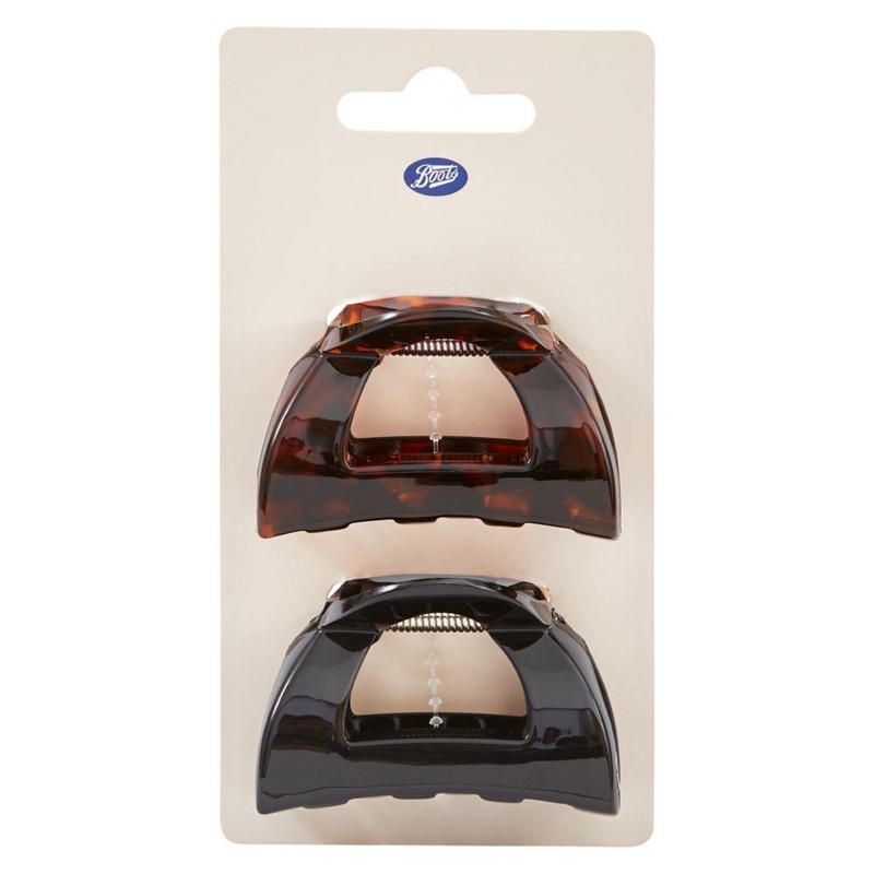 Small Cresent Jaw Clips Tort/Black X2