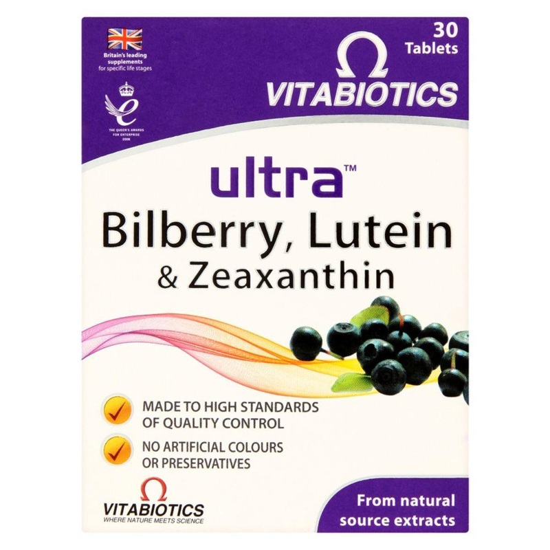 Vitabiotics Ultra Bilberry, Lutein & Zeaxanthin – 30 Tablets
