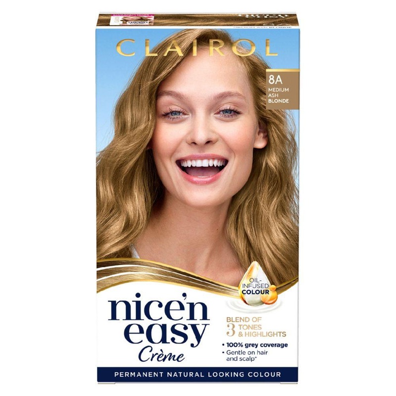 Nice N Easy Permanent Hair Dye 8A Medium Ash Blonde 177Ml