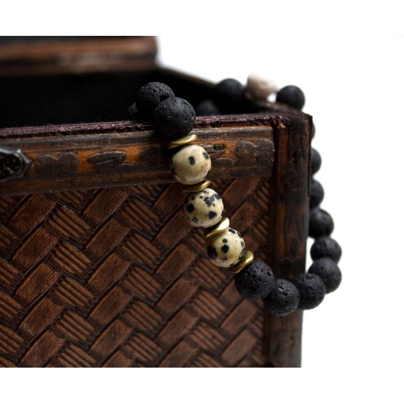 Diffuser Bracelet: Dalmatian Jasper