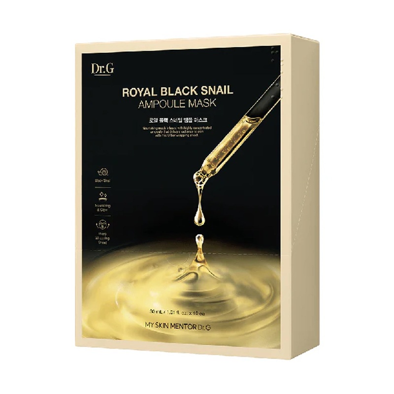 Dr.G Royal Black Snail Ampoule Mask 10 Sheets